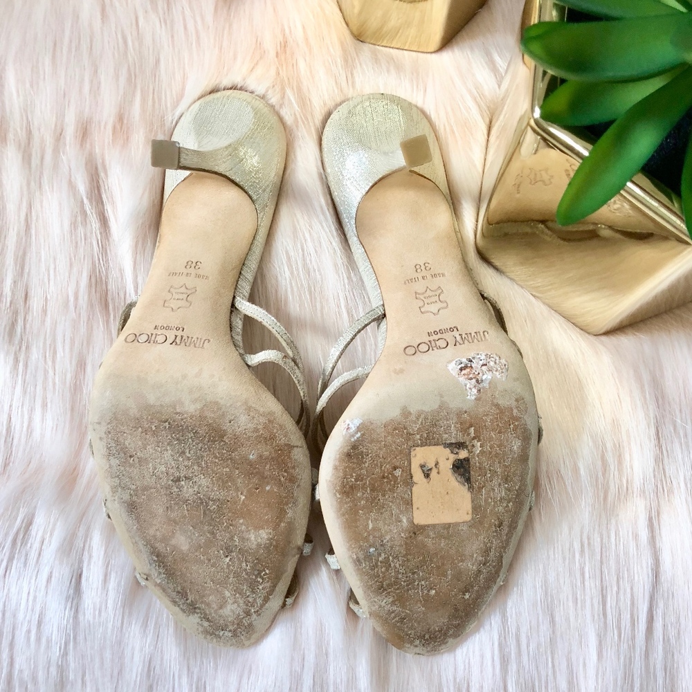 Jimmy Choo Shimmer Ruben Slide Sandal - Picture 7 of 8
